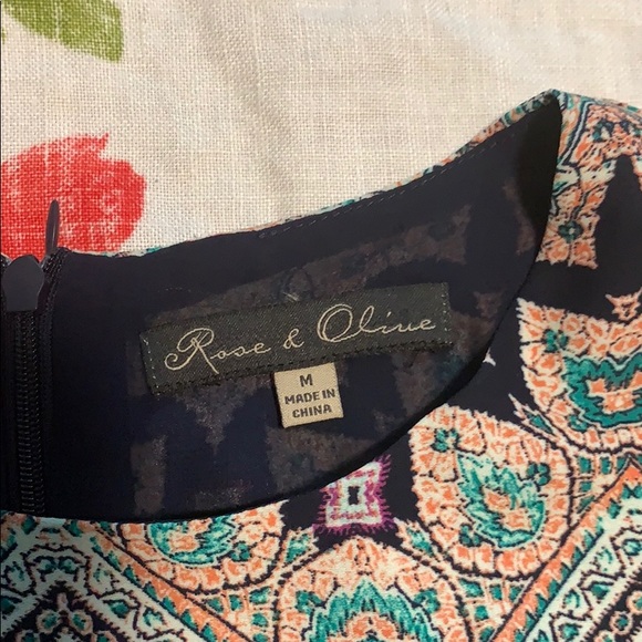 Rose and Olive Printed Top - Picture 2 of 2